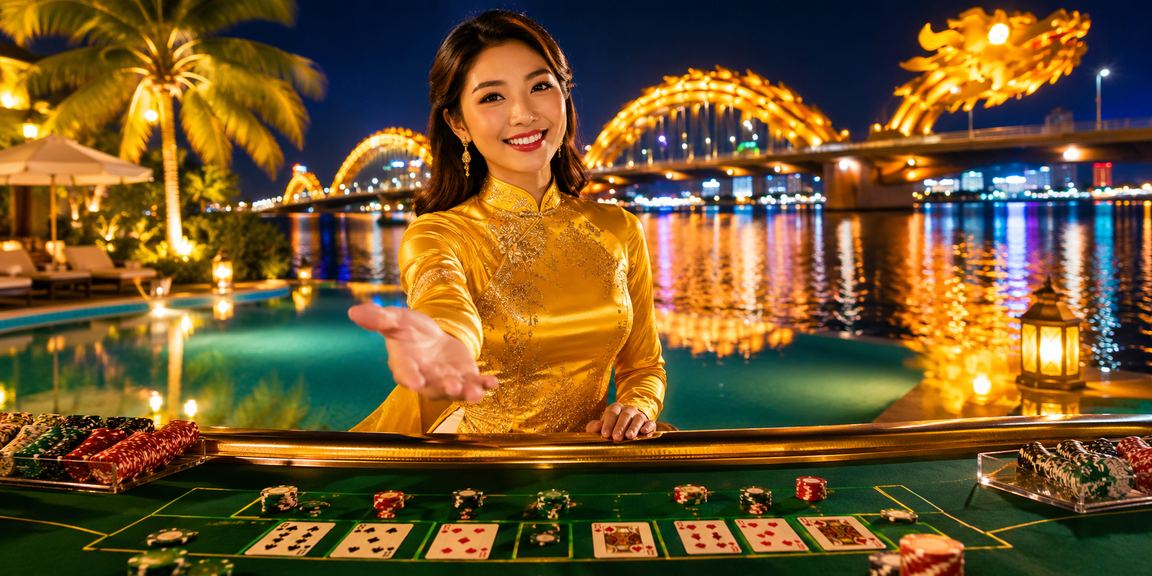 Không gian chơi baccarat trực tuyến kết hợp nét văn hóa áo dài Đà Nẵng