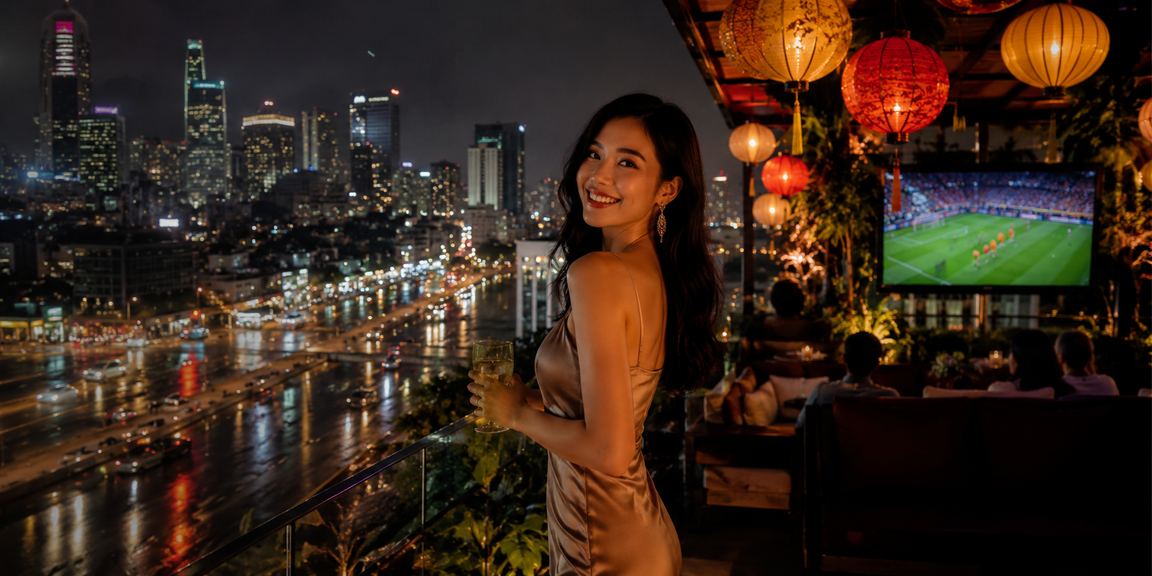 Không khí cổ vũ bóng đá sôi động trong đêm lễ hội đèn lồng tại TP. Hồ Chí Minh